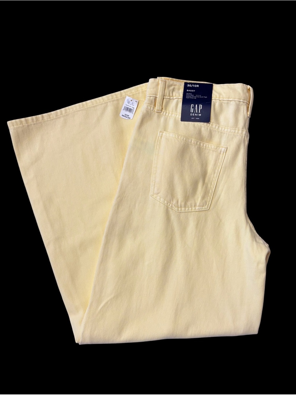Gap Factory NWT  Mid Rise SuperSoft Baggy Utility Jeans Yellow Size 30/10
